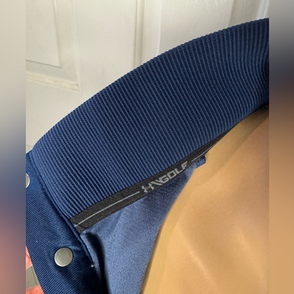 Under Armour Golf Men's Storm ColdGear Pullover Navy Blue Sweater Large 1/4 Snap - Picture 8 of 13